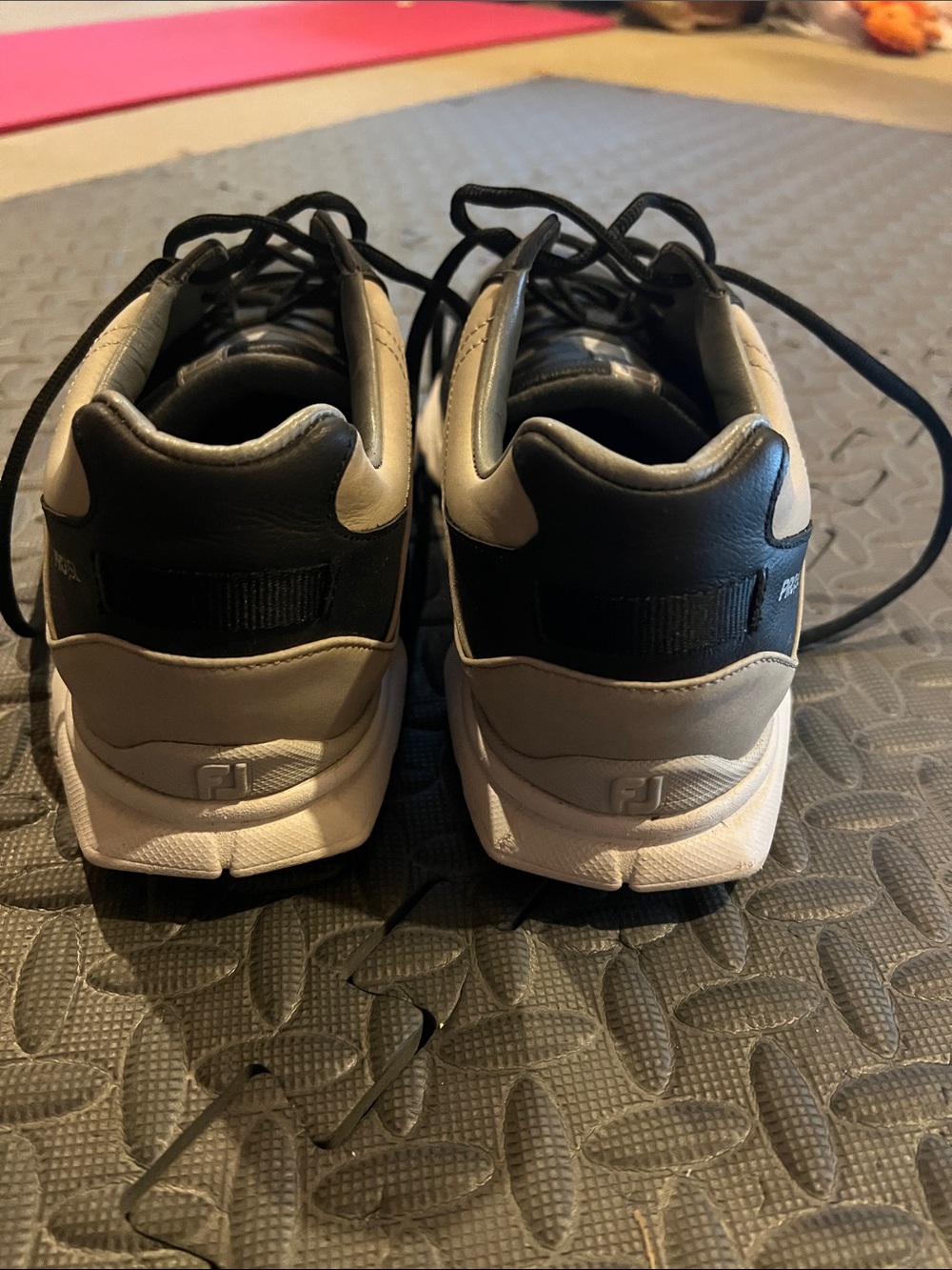 FootJoy Pro SL Black, Gray and White Men's Golf Shoes (11.5)